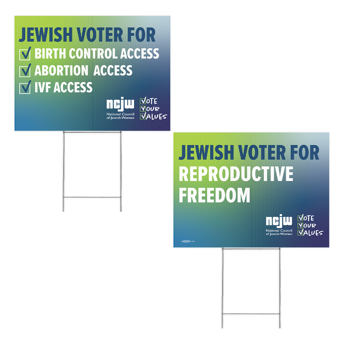 Jewish Voter Yard Signs