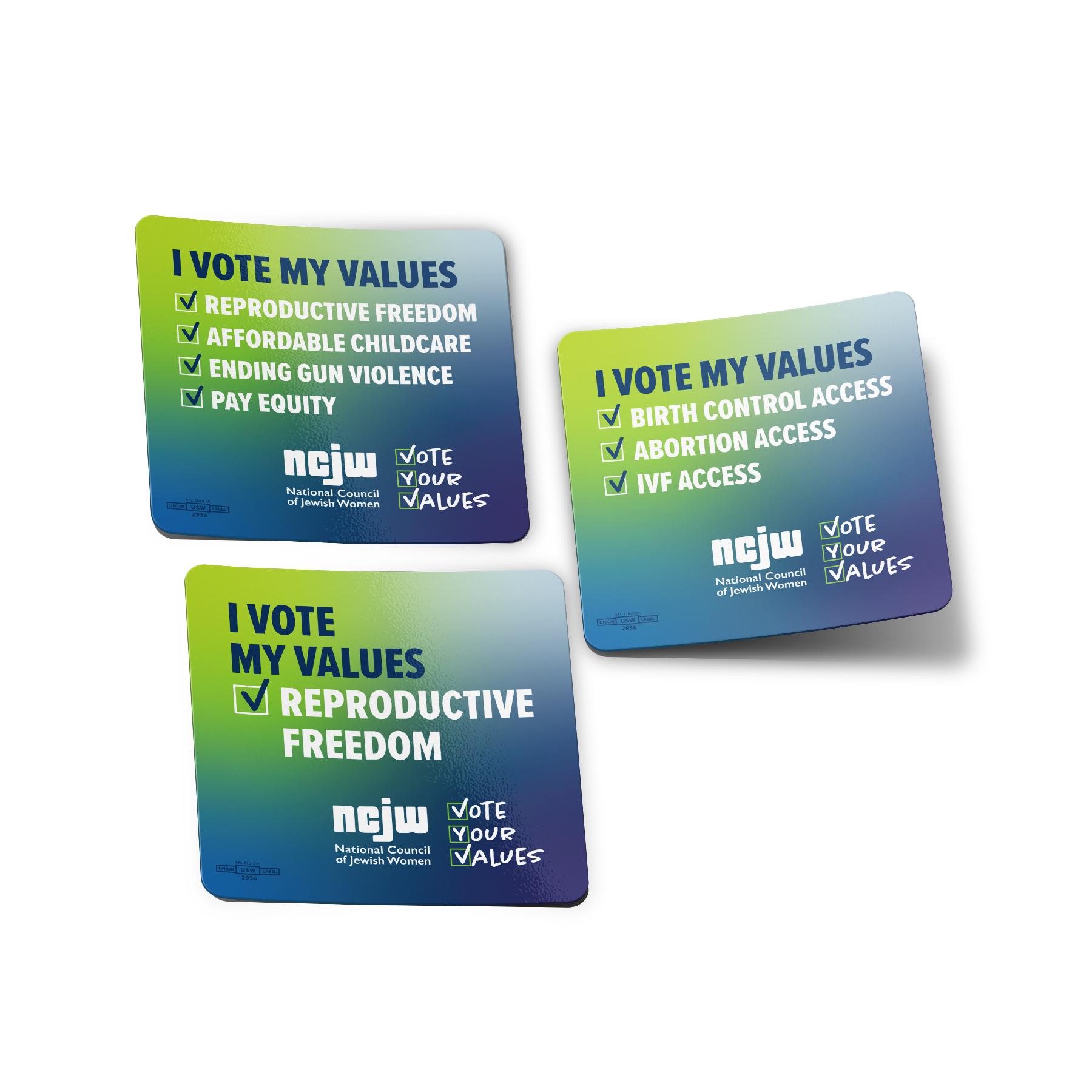 Voting Values Vote My Values Sticker Pack – NCJW