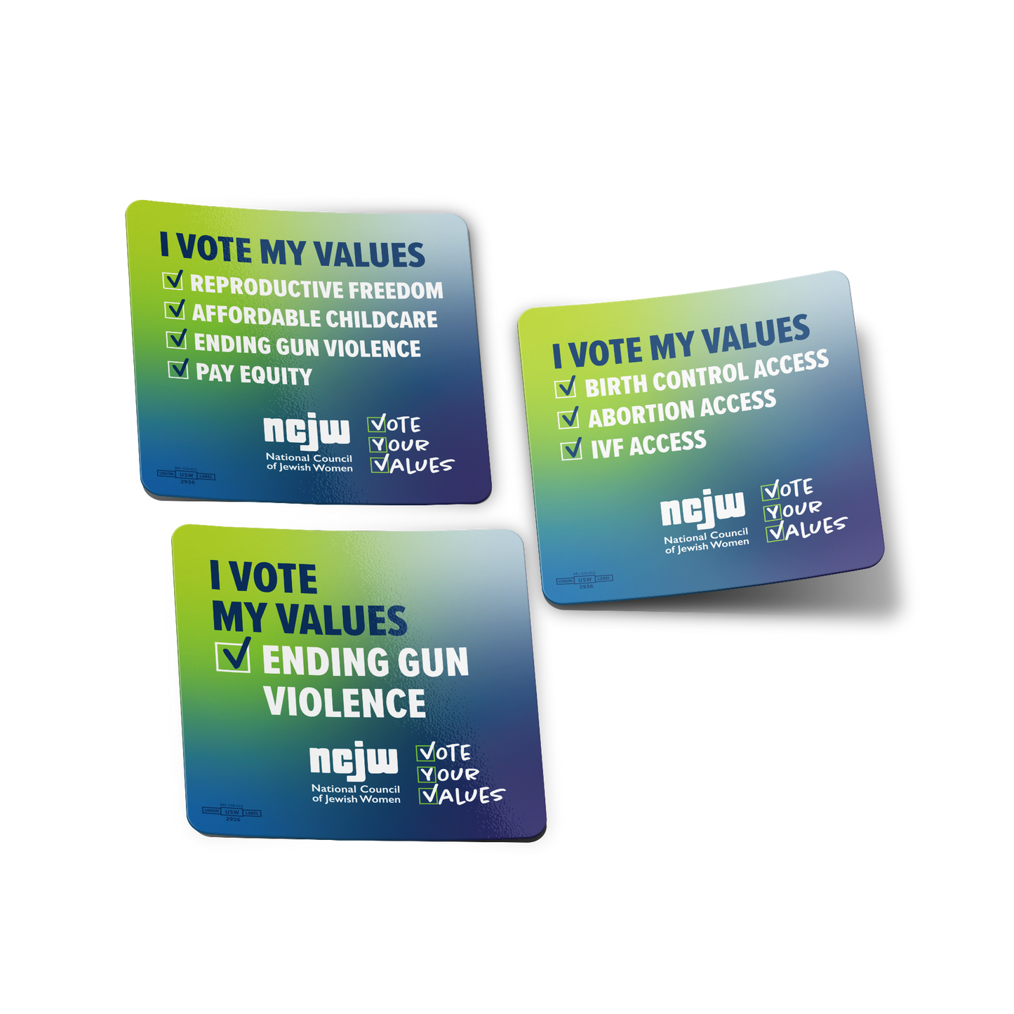 Vote My Values Sticker Pack