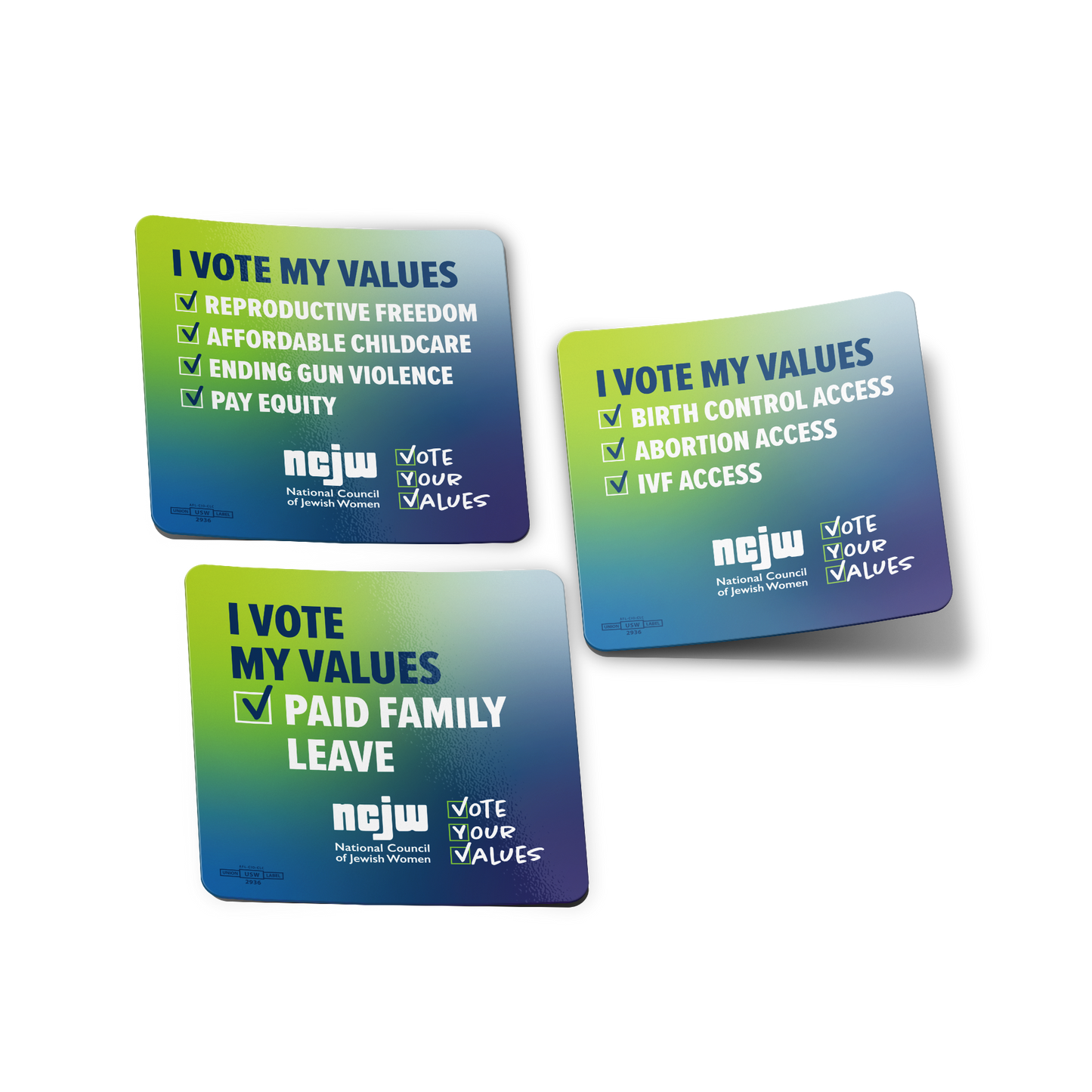 Vote My Values Sticker Pack