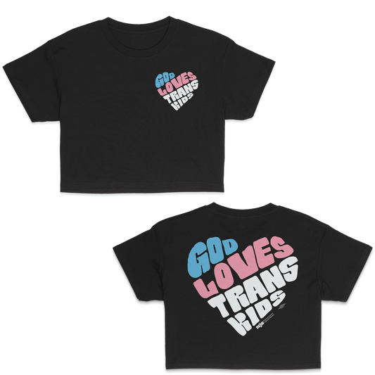 "God Loves Trans Kids" Crop Top