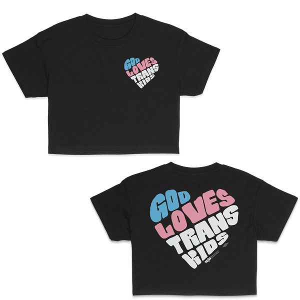 "God Loves Trans Kids" Crop Top