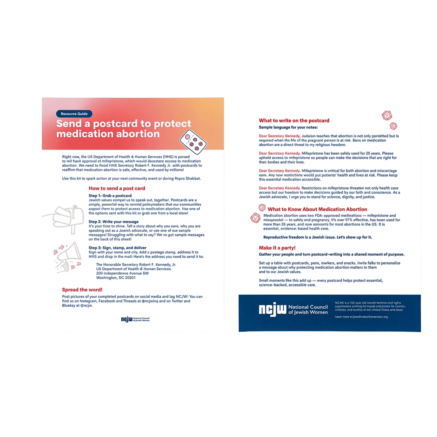 Postcard Advocacy Kit: Protect Medication Abortion