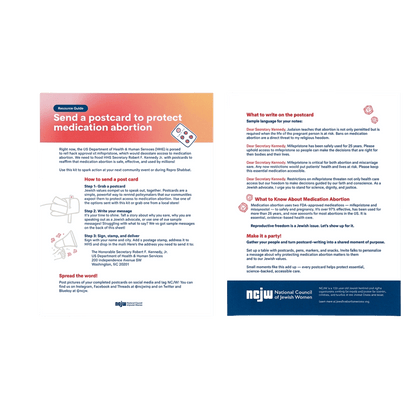 Postcard Advocacy Kit: Protect Medication Abortion